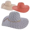 Women's Dorfman-Pacific Tropical Trends Two Tone Paper Braid Floppy **Assorted Colors Only** Sun Hat