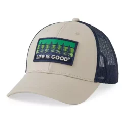 Men's Life Is Good Tree Patch Hard Mesh Back Snapback Hat