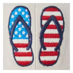 Women's Life Is Good Americana Flip Flops Adjustable Hat -SetarTrading Hats store 19629377279 2