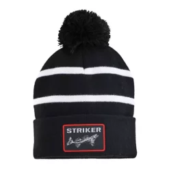 Men's Striker Striped Pom Beanie