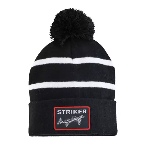 Men's Striker Striped Pom Beanie 1 Men's Striker Striped Pom Beanie