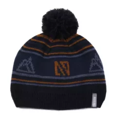 Boys' Nano Knit Striped Pom Beanie